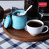 HAOTOP Porcelain Salt Bowl with Lid and Spoon,Ceramic Sugar Bowl 12oz (Turquoise)...