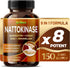 Nattokinase 8,800mg X8 Power with Quercetin, CoQ10, Zinc, Bromelain for Digestion Function, Immunity Booster, Overall Well-Being - USA made & test...
