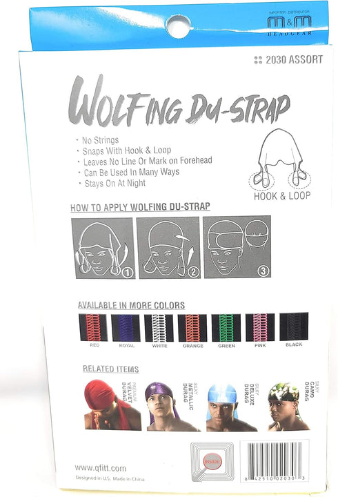 King J Wolfing Du-Strap #2030 No Strings-Snaps Stringless durag compressing cap...