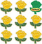12/50/100Pcs Yellow Rose Pins Bulk 1.2“ -Valentine's Day Flower Enamel Lapel Pin Brooch Badge Gifts For Men Women Clothes Bags Hats...