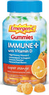 Emergen-C Immune+ Immune Gummies, Vitamin D plus 750 mg Vitamin C, Immune Support Dietary Supplement, Caffeine Free, Gluten Free, Super Orange Fla...