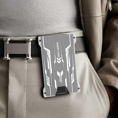 Wallet for Men with Money Clip-Metal-Wallet with Window, Slim Minimalist, RFID Mens Wallet with ID Badge Holder, Credit Card Holder Tactical Walle...