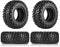 COOWOO 1.0 Inch RC Rubber Tires Upgrade Parts for 1/24 SCX24 and 1/18 TRX-4M RC Crawler Cars - Better Traction, Realistic Look, and Long-Lasting P...