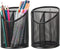 2 Pack Pen Holder Pen Organizer for Desk Mesh Round Pencil Holder Desktop Organizer 3 Compartments Pencil Organizer Desk Organizer for Office Home...