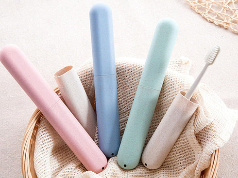 4 Pack Toothbrush Travel Case Portable Travel Toothbrush Holder Breathable Plastic Toothbrush Covers Toothbrush Container Toothbrush Protector for...