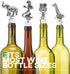 Homestia Wine Stoppers for Wine Bottles, Giraffe Wine Beverage Bottle Stopper, Stainless Steel Reusable Wine Corks with Silicone Seal, Bottle Cove...