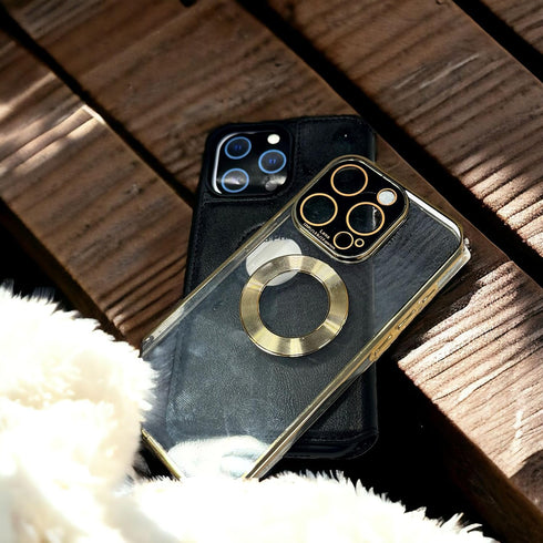 JALYA'S Compatible with MagSafe, for Apple iPhone 15 Pro case, Phone case iPhone 15 pro Gold...