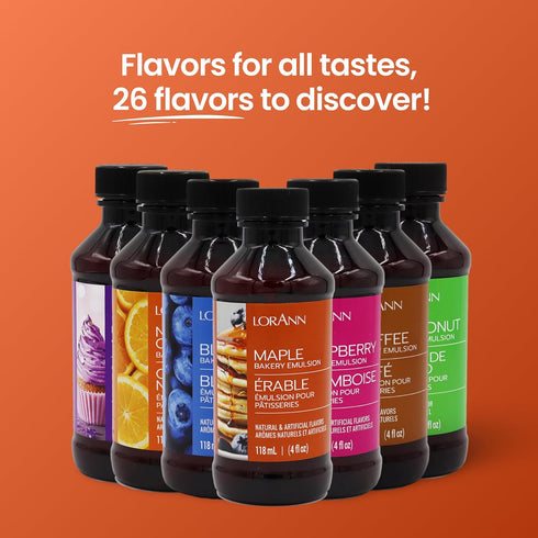 LorAnn Oils Maple Bakery Emulsion: True Essence, Ideal for Boosting Fruit Tones in Cakes, Cookies & Desserts, Gluten-Free, Keto-Friendly, Extract ...