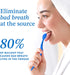 Soft Bristle Tongue Brush for Adults (2 Pack), Reduce Bad Breath & Improve Oral Hygiene, Tongue Scraper Brush Ergonomic Handle & Protective Cap, T...
