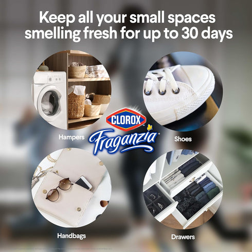 Clorox Fraganzia Deodorizing Balls in Lavender with Eucalyptus, 6 Count - No-Plug, Battery-Free Air Freshener for Shoes, Gym Bags, Lockers, Hamper...