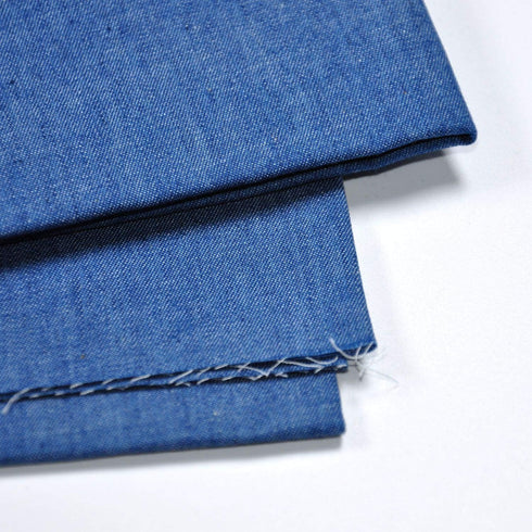 Indigo Blue 4.8 oz 100% Cotton Denim Chambray Fabric,56 Inches Wide, by The Yard...