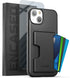 ENCASED Protective Wallet Case Designed for iPhone 14 with Card Holder and Screen Protector (4 Credit Cards/IDs) - Black......