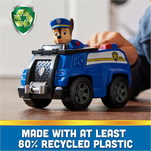 Paw Patrol, Chase’s Patrol Cruiser, Toy Car with Collectible Action Figure, Sustainably Minded Kids Toys for Boys & Girls Ages 3 and Up...