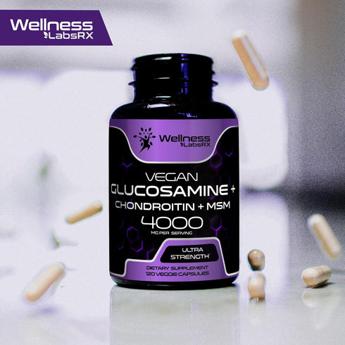 Glucosamine Chondroitin MSM - 4000mg - Joint Support Supplement, Glucosamine Chondroitin Capsules, Helps with Back Pain, Knee Pain Relief, Joint P...