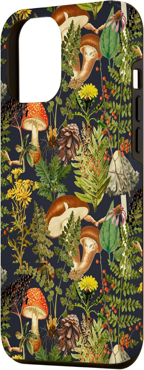 iPhone 12 Pro Max Mushroom woodland scene elderberries fungi nature shrooms Case...