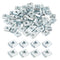 uxcell 60Pcs M4 T Nut Tee Sliding Slot Nuts, T-Slot Nut Hammer Nut Block Square Nuts Fastener Carbon Steel Nickel Plated for Aluminum Extrusion Pr...