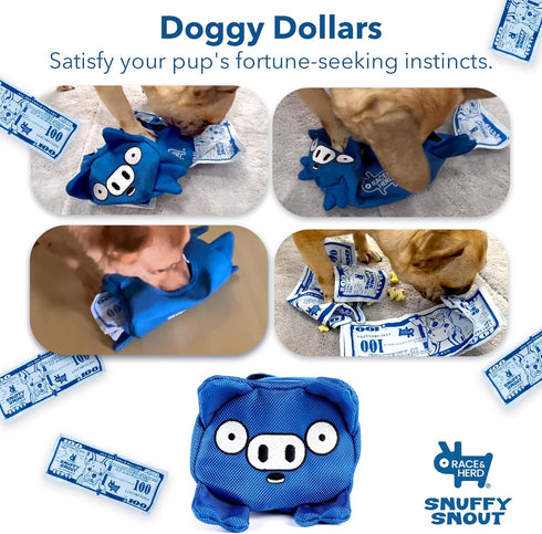 Race&Herd Snuffle Snout Dog Piggy Bank, Dog Toys to Keep Them Busy, Dog Puzzles for Smart Dogs, Dog Enrichment Toys, Money Dog Puzzle Toy, Enrichm...