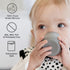 ezpz Tiny Cup (Blue) - 100% Silicone Training Cup for Infants - 4 months + - Designed by a Pediatric Feeding Specialist - Baby-led Weaning Essenti...