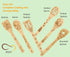 Bejky 6-Pcs Wooden Bamboo Spoons Set - Organic Food Cooking Utensils - Kitchen Accessories and Home Decor - Cookware Gifts for Women - Nonstick Ea...