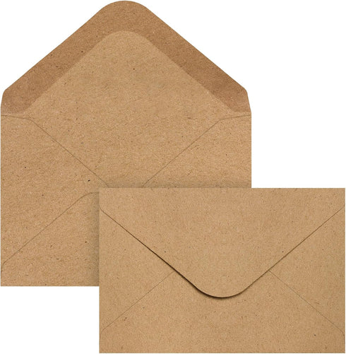 ACSTEP 50PACK Brown Gift Card Envelopes Credit Card Size Mini Envelopes Kraft Tiny Pocket Envelopes For Business Card, Small Note Cards 4X2.75 Inc...