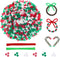 GREENTIME 1000pcs Christmas Tri Beads Christmas Beaded Ornaments Kit Beads Red Green White Triangle Beads Candy Cane Ornament Craft Kit for Christ...