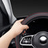Microfiber Leather 15" Universal Fit Car Steering Wheel Cover, Elastic Breathable and Odorless, Black with Red Accent...