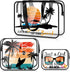 3 Pcs Beach Clear Makeup Bag, Beach Cosmetic Bags Seaside Clear Toiletry Bag Transparent PVC Waterproof Zipper Pouch Travel Organizer Storage Bag ...