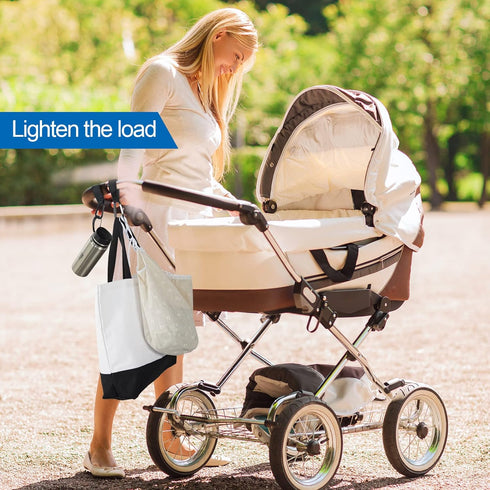 6 Pack Baby Stroller Hooks for Hanging Diaper Bags Stroller Clips for Bags Multipurpose Hooks for Grocery Shopping Bags Stroller Accessories Pram ...