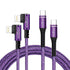 Cable USB-C to Lightning 90 Degree 2Pack 10ft 6ft iPhone Charger Fast Charging Cable Right Angle Cord (Cosmos Purple)......