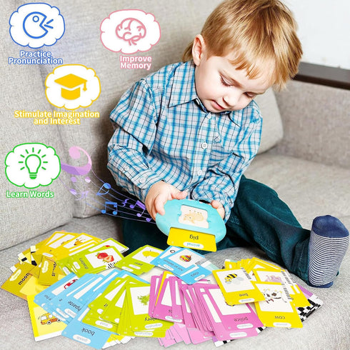 Talking Flash Cards for Toddlers 1 2 3 4 5 Years, 224 Sight Words, Autism Sensory Toys for Autistic Children,Learning Montessori Toys, Educational...
