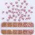 1 Box 12Grids Nail Art Sharp Bottomed Rhinestones 1660Pcs Nail Gems Light Pink Charms Gem Stones, with Storage Organizer Box/Size(1.6mm-4.6mm) for...