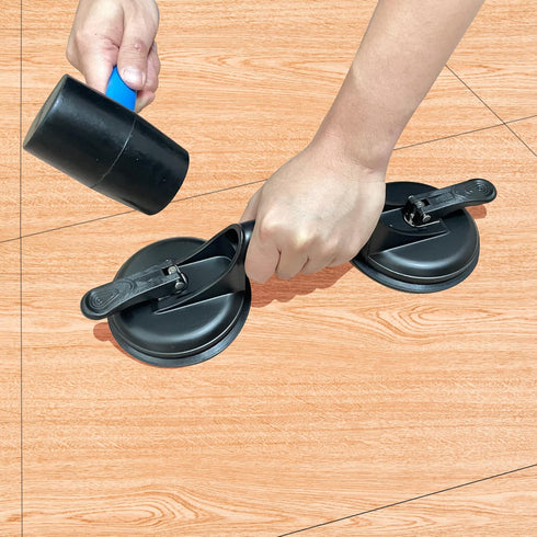 FCHO Floor Gap Fixer Tool for Laminate Floor Gap Repair Include Suction Cup and Mallet (Can't use on scraped surface floor)...