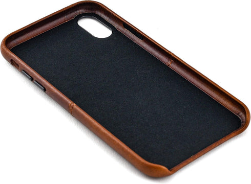 Dockem M1 Card Case for iPhone XR (6.1"): Slim Genuine Leather Wallet Case with Built-in Metal Plate for Magnetic Mounting and Lay-Flat Card Slot:...