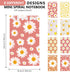 24 Pcs Groovy Hippie Notebook Groovy Retro Hippie Boho Spiral Mini Notepad Groovy Party Pocket Notebook for Kid Hippie Boho Groovy Daisy Flower Bi...