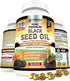 FRESH HEALTHCARE Black Seed Oil Capsules Cold Pressed 1300mg - 100% Pure Non-GMO Nigella Sativa - Immune & Joint Support - Premium Softgel Supplem...