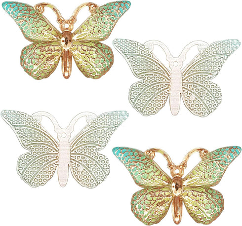 40 Pcs Colorful Butterfly Charms & Pendants Jewelry Kit - Enamel for Earrings, Bracelets, Necklace, DIY Phone Case & Hair Clip Craft...
