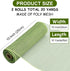 TONIFUL 2 Rolls 10 Inch Sage Green Decorative Mesh Ribbbon Rolls, Fabric Mesh for Mesh Wreath Supplies, Front Door Wreath Crafts Tree Decor Christ...