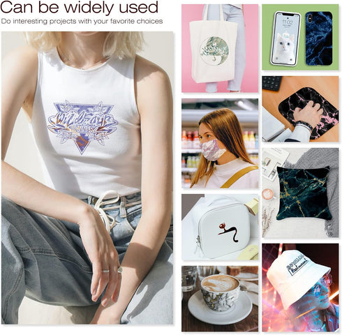 DoreenBow Heat Transfer Paper Sheets Marble Heat Transfer Paper Sublimation Sheets Printable Heat Transfer for Mug T-Shirts Bags...