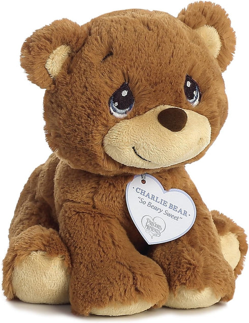 Aurora® Inspirational Precious Moments™ Charlie Bear Stuffed Animal - Cherished Memories - Enduring Comfort - Brown 8.5 Inches...