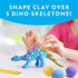 NATIONAL GEOGRAPHIC Clay Dinosaur Arts & Crafts Kit - Dinosaur Air Dry Clay for Kids Craft Kit with 5 Clay Colors, 5 Dino Skeletons, Sculpting Too...