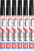 6 Count Black Paint Pens,Permanent Paint Pens,Never Fade Medium Tip Oil Based Paint Markers Pens,Waterproof And Quick Dry Markers for Metal,Stone,...