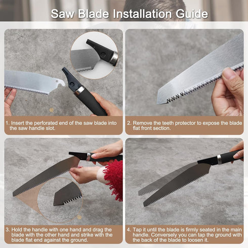Japanese Pull Saw, 10 Inch Hand Saw with Detachable Blade Wood Saw for Woodworking Gardening (17TPI)...