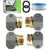 Garden Hose Repair Kit, Fits 3/4 and 5/8 Inch Hoses, Solid Male and Female Hose End Replacement, Water Hose Fixing Kit, Hose Mender, Water Repair ...