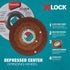 Makita E-00430 X-LOCK 4-1/2" x 1/4" x 7/8" Type 27 General Purpose 36 Grit Abrasive Grinding Wheel for Metal & Stainless Steel Grinding...