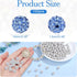 QINJIEJIE 100pcs 10mm Light Blue Rhinestone Beads for Crafting Blue Clay Beads Crystal Beads Round Disco Ball?Blue Beads Baseball Beads for Neckla...