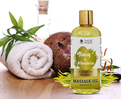Ylang & Mandarin massage oil for Relaxed & Replenished Skin | No Parabens & Sulphates | Cruelty Free & Vegan 300 ml...