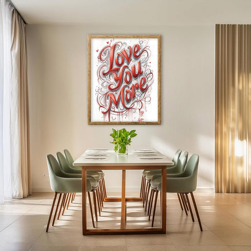 Posterizer 1 pcs-Love You More-cute poster for Valentine's day -1-Romantic Art-Holiday Poster Collection-Gift for Couples boyfriend girlfriend Hus...