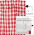 Farmhouse Red Country Buffalo Check Cotton Annie Kitchen Curtains Rod Pocket Hanging Loops 16x72 Valance...