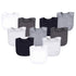 Hudson Baby Unisex Baby Rayon from Bamboo Terry Bibs, Black White, One Size...