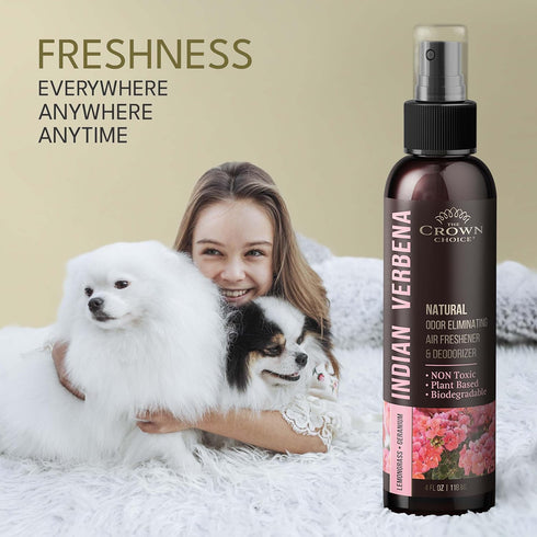 Natural Air Freshener Spray—Geranium & Lemongrass Odor Eliminator—Non-Toxic Essential Oil Deodorizer Spray for Home,Toilet,Room,Lounge,Laundry,Cab...